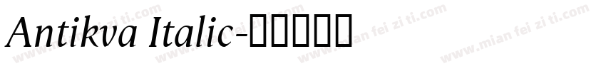 Antikva Italic字体转换